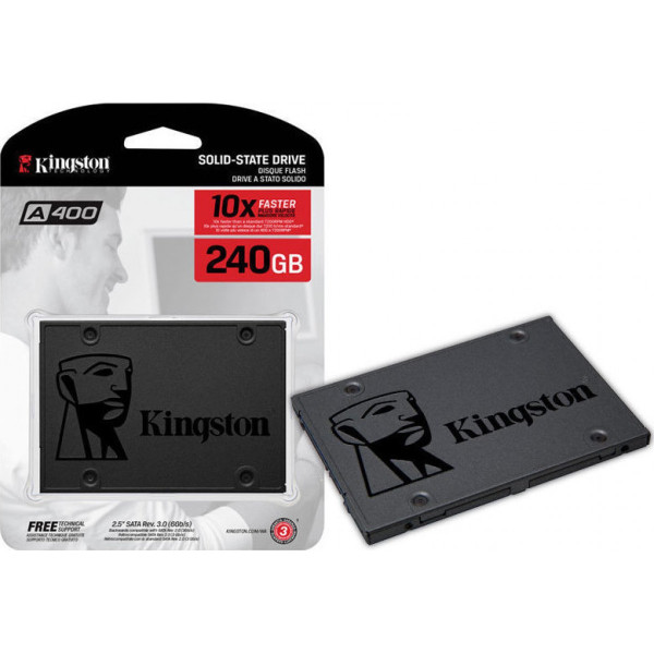 Σκληρός Δίσκος Kingston SSD A400 SATA 3 2.5" 240GB 6GB/SEC