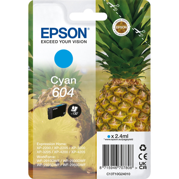 Μελάνι Epson κυανό 604 T 10G2