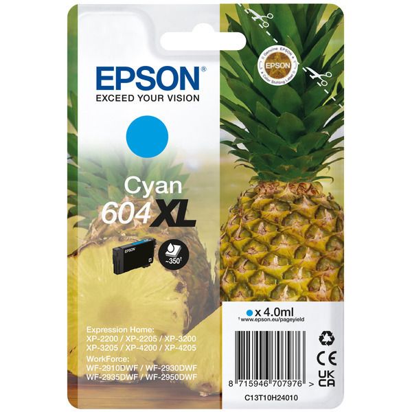 Μελάνι Epson κυανό 604 XL T 10H2