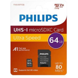 Κάρτα Μνήμης Philips MicroSDXC 64GB Class 10 UHS-I